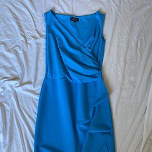 La Petite Robe Chiara Boni Blue Sleeveless Wrap Dress Size 42